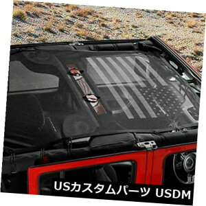 bVgbvJo[ W[vO[JK JKU 4hÂ߂̕č̊bVTVF[h\tggbvJo[2007-2018 US Flag Mesh Sun Shade Soft Top Cover For Jeep Wrangler JK JKU 4-Doors 2007-2018