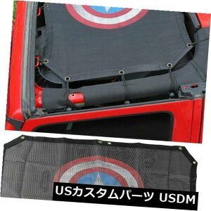 bVgbvJo[ W[vO[JK 2007-17 2 DV[ĥ߂̓悯XN[gbvJo[ObV Sun Shade Screen Top Cover UV Ray Mesh For Jeep Wrangler Jk 2007-17 2Door shield