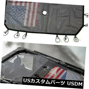 bVgbvJo[ TVF[hbVVF[hgbvJo[AJtBbg2007-2018W[vO[JK JKU 4D Sunshade Mesh Shade Top Cover USA Flag fit 2007-2018 Jeep Wrangler JK JKU 4D