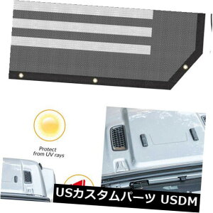 bVgbvJo[ ubNT[tbVrLj\tggbvJo[UVTVF[hoCU[pW[vO[JL Black Sunroof Mesh Bikini Soft Top Cover UV Sun Shade Visor For Jeep Wrangler JL