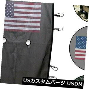 bVgbvJo[ W[vO[4hAJK 07-18ptgTVF[hbV\tggbvJo[iAJj Front Sunshade Mesh Soft Top Cover for Jeep Wrangler 4-Door JK 07-18 (USA Flag)