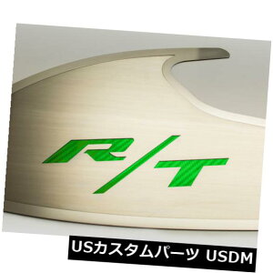 USメッキパーツ ダッジチャレンジャードアバッジ起毛「RT」スタイルカラーグリーンまたはポリッシュレター Dodge Challenger Door Badges Brushed "RT" Style Color GREEN or Polished Letter