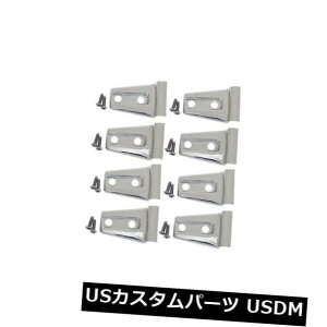USbLp[c hAqWI[o[CW[vO[JK 07-18 30021̐ꂽXeX8 pc 4Dr Door Hinge Overlays Polished Stainless 8pc 4Dr for Jeep Wrangler JK 07-18 30021