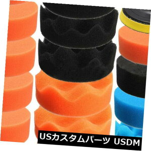 USbLp[c 19PCS 3C`80mmX|WototpbhLbgJ[|bV[Zbg 19PCS 3 Inch 80mm Sponge Buff Buffing Polishing Pad Kit Car Polisher Set