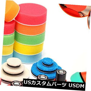USbLp[c 29s[X/Zbg1/2/3C`hotpbhLbg+ M14obLOpbhA_v^[ 29Pcs/Set 1/2/3 Inch Drill Buffing Polishing Pad Kits + M14 Backing Pad Adapter