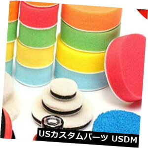 USbLp[c 291/2/3 "otpbhԌX|WpbhLbg+ M14hA_v^[ 29Pcs 1/2/3" Buffing Pad Auto Car Polishing Sponge Pad Kit + M14 Drill Adapter