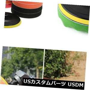 USbLp[c 117 "ՓIȎԂ̎Ԃ̃N[jO|bVOotbNXX|WpbhLbg 11Pcs 7" Universal Vehicle Car Cleaning Polishing Buffing Waxing Sponge Pad Kit