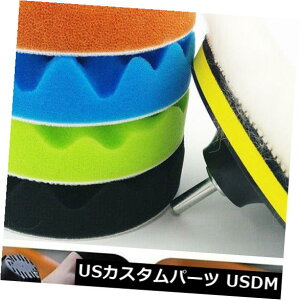 USbLp[c 7s[X7 "180 mmԌbNXotE[X|Wpbh|bV[obt@[Lbg 7pcs 7" 180mm Car Polishing Waxing Buffing Wool Sponge Pads Polisher Buffer Kit