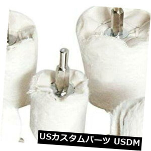 USbLp[c Ԃ̃I[goC̎ԗւ̂߂5̔pbhotzC[hLbg 5Pcs White Pad Polishing Buffing Wheel Rims Drill Kit for Car Motorcycle Wheels