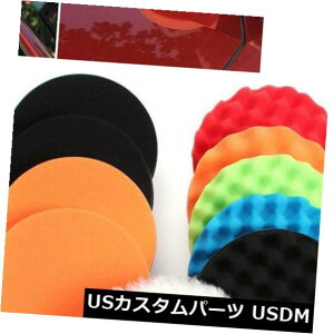 USbLp[c 117 "jo[TԃotX|WbNXN[obt@[pbhZbg 11Pcs 7" Universal Auto Car Buffing Sponge Polishing Waxing Clean Buffer Pad Set