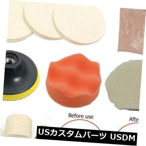 USbLp[c 10̎Ԃ̃KXXNb`ZE_zC[pbhKXc[Lbg 10Pcs Car Glass Scratch Removal Cerium Oxid Wheels Pad Glass Polishing Tool Kit