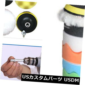 USbLp[c 107C`ԍhbNXhotpbhLbg 10Pcs 7'' inch Car High Gross Wax Polishing Buffing Pad Kit with Drill Adapter