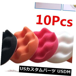 USbLp[c 10PCS 7C`otpbhbNX|bV[J[M10hX|WpbhLbg 10PCS 7 Inch Buffing Pads Wax Polisher Car M10 Drill Polishing Sponge Pad Kit