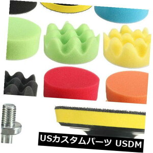 USbLp[c 19Pcs Car Polishing Buff Pad Kit+M10 Drill Adapter Sponge Pads Washable  Reuse