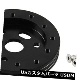 USメッキパーツ 0.5" Hub for 5 &amp; 6 Hole Steering Wheel to Grant 3 Hole Adapter Boss Black 1/2"