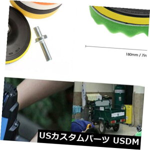 USbLp[c 7 "/ 18cmotX|WpbhLbgSUV@obt@[pbhc[ 7"/18cm Auto Buffing Sponge Polishing Pad Kits Car SUV Polisher Buffer Pad Tools