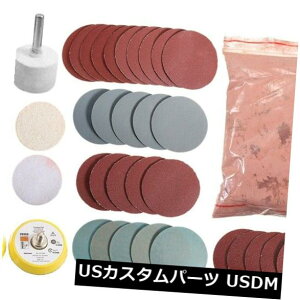 US���b�L�p�[�c 1X�i39Pcs�f�B�[�v�X�N���b�`�����[�o�[�����ԃK���X�����L�b�g8�I���X�Z���E���_����A6I9 1X(39Pcs Deep Scratch Remover Auto Car Glass Polishing Kit 8 Oz Cerium Oxid A6I9
