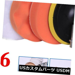 USbLp[c V64 "X|WbNXotpbhLbgZbg̎ԗp New 6Pcs 4" Sponge Polishing Waxing Buffing Pads Kit Set Compound For Auto Car