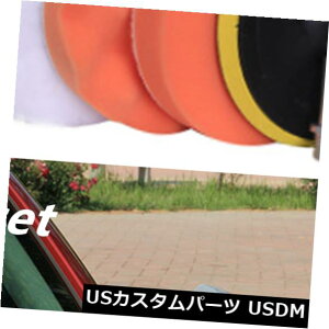 USbLp[c 64 "X|WbNXotpbhLbgԃhA_v^[ 6Pcs 4"sponge Polishing waxing Buffing Pads Kit Compound-Auto Car Drill Adapter