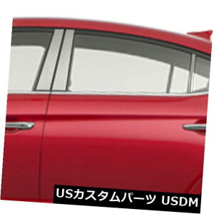 USbLp[c 2017-2019q_CGg8s[X̃N[s[|XgJo[ Chrome Pillar Post Covers for 2017-2019 Hyundai Elantra 8 Pieces