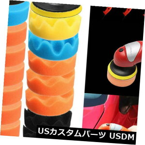 USbLp[c 19/Zbg3C`80 mmX|WototpbhLbgpԃ|bV[ 19Pcs/Set 3 inch 80mm Sponge Buff Buffing Polishing Pad Kit For Car Polisher