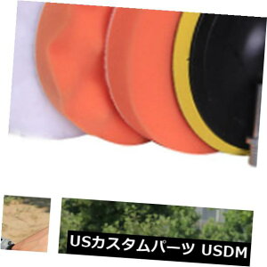 USbLp[c Ԃ̃XbhhX|WpbhLbg6 PCS 4C`otpbhbNX|bV[ Car Thread Drill Polishing Sponge Pad Kit 6 PCS 4 Inch Buffing Pads Wax Polisher
