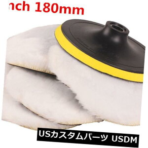 USbLp[c 7 "180mm\tgE[|bVot{lbgpbhLbgJ[|bV[p 7" inch 180mm Soft Wool Clean Polishing Buffing Bonnet Pad Kit for Car Polisher