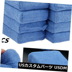 USbLp[c 8̐}CNt@Co[tH[X|W|bVbNXAvP[^[J[N[jȌڍ 8pcs Blue Microfiber Foam Sponge Polish Wax Applicator Car Detailing Cleaning