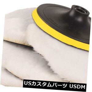 USメッキパーツ 7 "180mmウールクリーンポリッシングバフ研磨ソフトボンネットパッドツール車用自動ポリッシャー用 7" 180mm Wool Clean Polishing Buffing Soft Bonnet Pad Tool for Car Auto Polisher