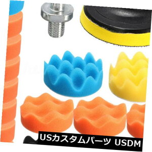 USbLp[c 193C`80 mmX|WototpbhLbgZbgԂ̃|bV[ 19Pcs 3 inch 80mm Sponge Buffing Buff Polishing Pad Kit Set For Car Polisher