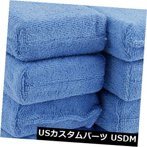USbLp[c 8̃u[}CNt@Co[AvP[^[X|WpbhJ[EHbVbNX|bVPAfBe[ 8Pcs Blue Microfiber Applicator Sponge Pads Car Wash Wax Polish Care Detailing