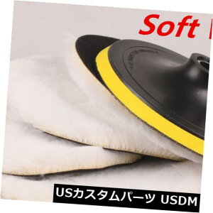 USbLp[c 1̃zC[pbh+ 4̃E[{lbgLbgԗpN[|bVOot{lbgpbh 1 Wheel Pad + 4 Wool Bonnets Kit Clean Polishing Buffing Bonnet Pad For Auto Car
