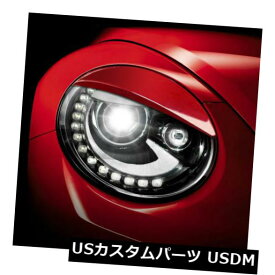 アイライン 塗装されていない怒っているルックヘッドライトは、VWビートル2011年から2016年までのアイリス眉を眉毛 UNPAINTED ANGRY LOOK HEADLIGHT BROWS EYELIDS EYEBROWS FOR VW BEETLE 2011-2016