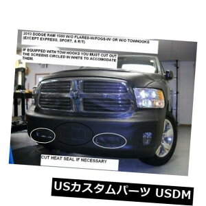 �V�i Lebra Front End Mask Cover Bra Fits 2013-2018 Dodge Ram 1500 w/ Fog  w/o Flares �y���s�A���i�z