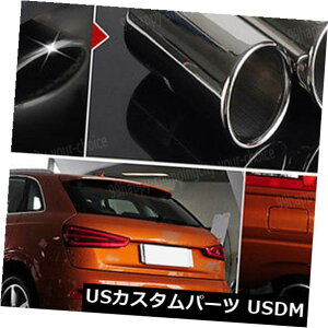 }t[Jb^[ XeX|̔rC[e[pCv}t[2s[X̓AEfBQ3 2013-2015ɓK Stainless Steel Exhaust Tip Tail Pipe Muffler 2pcs Fits For Audi Q3 2013-2015