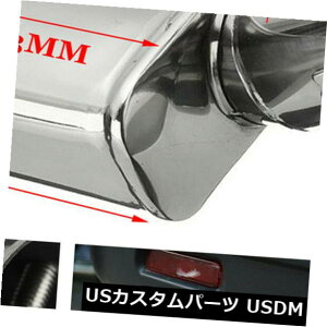 }t[Jb^[ jo[T63mm / 2.5 "XeXxgJ[e[ApCv`bv}t[Jo[ Universal 63mm/2.5" Stainless Steel Bent Car Tail Rear Pipe Tip Muffler Cover