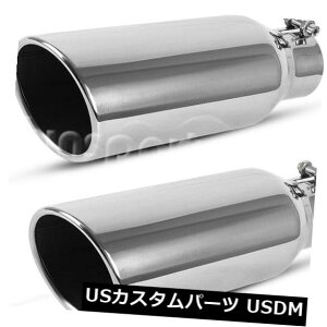 }t[Jb^[ yA2.5 "CbgGL][Xg`bv4"AEgbg12C`O[GhAOJbg{gI Pair 2.5" Inlet Exhaust tip 4" Outlet 12 inch Long Rolled End Angle Cut Bolt On