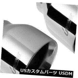 �}�t���[�J�b�^�[ �r�C����2��Upower�n�ڕ��������ꂽ�e�[���p�C�v2.5 �C�����b�g4�A�E�g���b�g5 �����O 2 pcs Upower Weld On Exhaust Tip Polished Tailpipe 2.5Inlet 4Outlet 5 Long �y���s�A���i�z