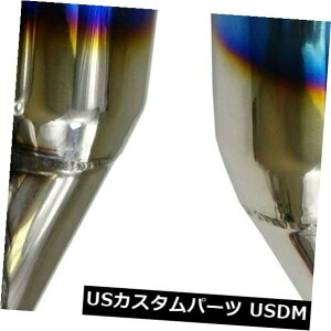 }t[Jb^[ 2X 2.5 "C3.5"AEgXeX|bVu[o[gGL][Xg`bvXgJbgfIC[ 2X 2.5"In 3.5"Out Stainless Polished Blue Burnt Exhaust Tip Slant Cut Duo Layer