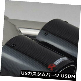 マフラーカッター 光沢のあるリアルカーボンファイバーエキゾーストパイプテールマフラーエンドチップ2.5 '' In-3.5 '' out Glossy Real Carbon Fiber Exhaust Pipe Tail Muffler End Tip 2.5'' In-3.5'' out