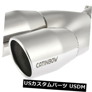 }t[Jb^[ XeXfAGL][Xg`bv2.5 "Cbg3"AEgbg.5 "OJ[}t[e[ Stainless Steel Dual Exhaust Tip 2.5" Inlet 3" Outlet .5" Long Car Muffler Tail