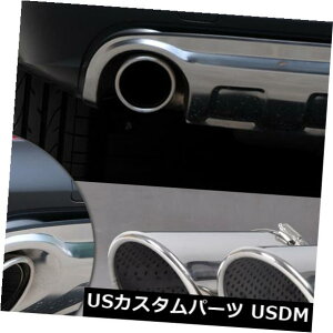 }t[Jb^[ AEfBQ7 3.0 06-13̂߂2̃NXeX|rCe[}t[`bvpCv 2Pcs CHROME STAINLESS STEEL EXHAUST TAIL MUFFLER TIP PIPE For AUDI Q7 3.0 06-13