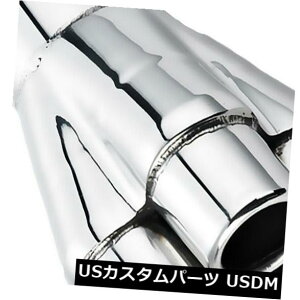 マフラーカッター 57mm車の排気管マフラーテールチップサイレンサーステンレス155mmシルバー 57mm Car Exhaust Pipe Muffler Tail Tip Silencer Stainless Steel 155mm Silver