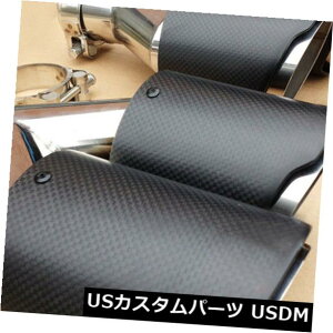 }t[Jb^[ 2xXeXfAJ[GL][Xg`bvJ[{t@Co[}t[pCv63mmCbgjo[T 2x Stainless Dual Car Exhaust Tip Carbon Fiber Muffler Pipe 63mm Inlet Universal