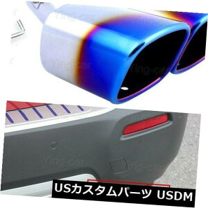}t[Jb^[ {{S40p1{u[_uAEgbgGL][Xg}t[e[pCv`bve[pCv 1pcs Blue Double Outlets Exhaust Muffler Tail Pipe Tip Tailpipe for Volvo S40