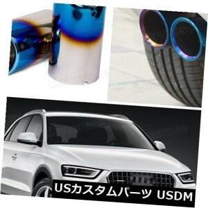 }t[Jb^[ AEfBSUV Q3 2012-2014p̐V2̐rC}t[e[pCv`bve[pCv New 2Pcs Blue Exhaust Muffler Tail Pipe Tip Tailpipe for Audi SUV Q3 2012-2014