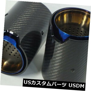 }t[Jb^[ BMW M 2xpJ[GL][Xg}t[pCv`bvJ[{t@Co[u[X`[70mmi2.75 "j Car Exhaust Muffler Pipe Tip Carbon Fiber Blue Steel 70mm (2.75") for BMW M 2x