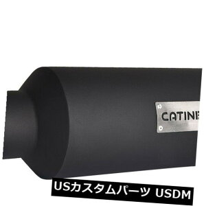 マフラーカッター エキゾーストチップパイプ上のブラックディーゼルステンレスボルト4 "インレット7"アウトレット18 "ロング Black Diesel Stainless Steel Bolt On Exhaust Tip Pipe 4" inlet 7"Outlet 18" Long