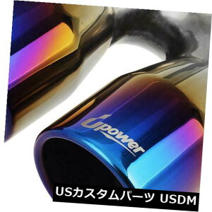 �}�t���[�J�b�^�[ Upower�G�L�]�[�X�g�`�b�v�^�󃁃b�L�u���[���[���h�G�b�W2.5 �C�����b�g3�A�E�g���b�g9.5 �����O Upower Exhaust Tip Vacuum Plating Blue Rolled Edge 2.5Inlet 3Outlet 9.5Long �y���s�A���i�z