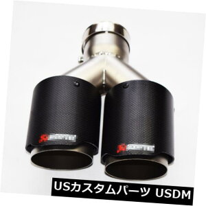 マフラーカッター Akrapovicスタイルカーボンファイバーエキゾーストマフラーパイプチップユニバーサルカー用54-76mm Akrapovic Style Carbon Fiber Exhaust Muffler Pipe Tip 54-76mm For Universal Car